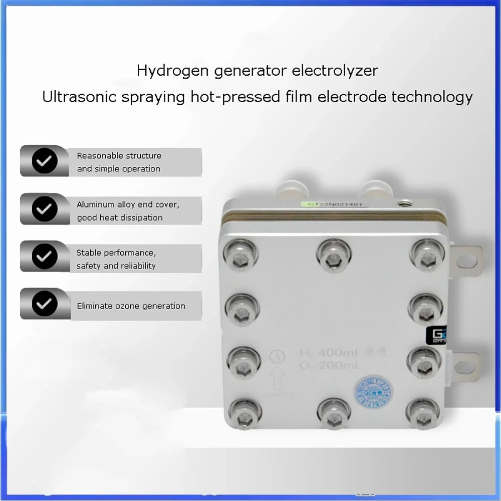 PEM Proton Film for Electric Rich Hydrogen Water Machine GT-A400D-2200 Electrolytic Cell Module Hydrogen Generator 400ML/MIN
