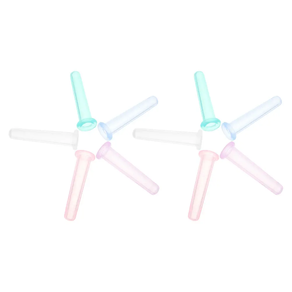 10 قطعة مجموعة الحجامة الوجه سيليكون أكواب شفط المكنسة الكهربائية لمكافحة الشيخوخة العين الوجه الرقبة التجاعيد إزالة تدليك الوجه أدوات العناية بالبشرة