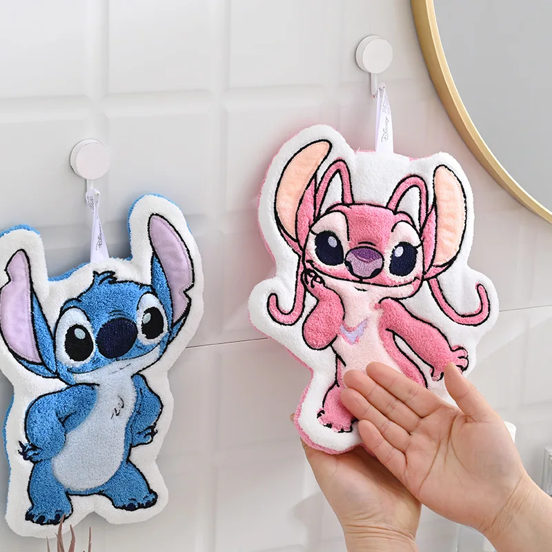 Disney Stitch Towel Cute Anime Cartoon Hand Towel Water Uptake Quick Drying Housewear & Furnishings Kitchen Supplies Child Gifts