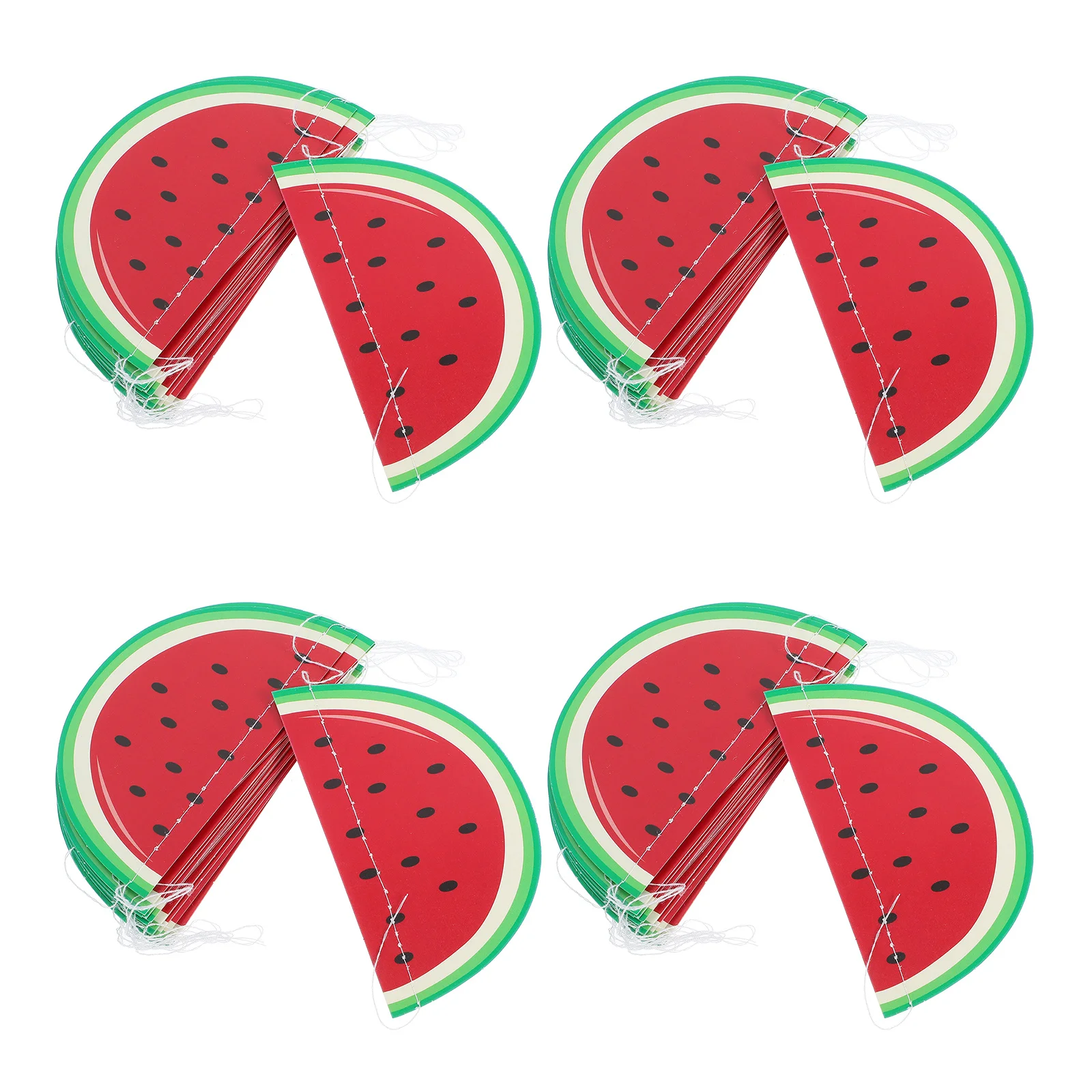 

4Pcs Watermelon Banner Summer Fruit Theme Birthday Party Hanging Garland Decoration Indoor Outdoor Watermelon Banner