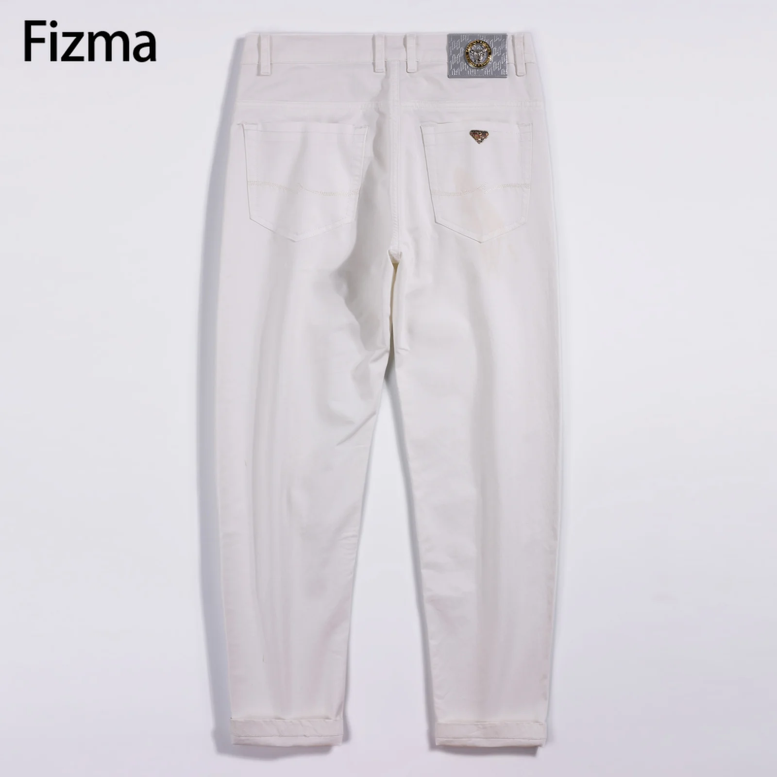 Fizma Man Pants Summer Business Casual Pants Classic Solid Color Loose Straight Trousers Brand Men\'s Clothing New In Baggy Pants