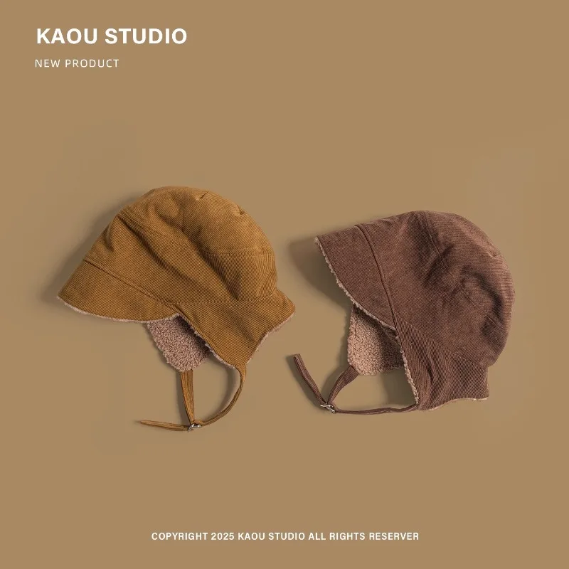 الخريف والشتاء جديد الرجعية سروال قصير الطيار قبعات للرجال والنساء في الهواء الطلق ركوب الدافئة سدادات حماية الأذن الترفيه أفخم منفذها القبعات #4