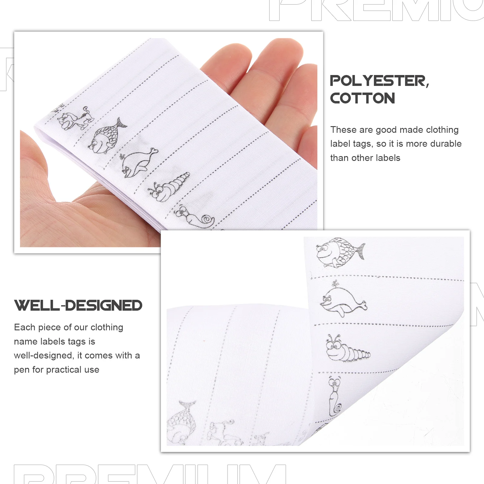 

1 Roll Multi Use Blank Name Labels for Apparel DIY Iron on Clothing Tags for Daycare School Sports Uniforms Accessories