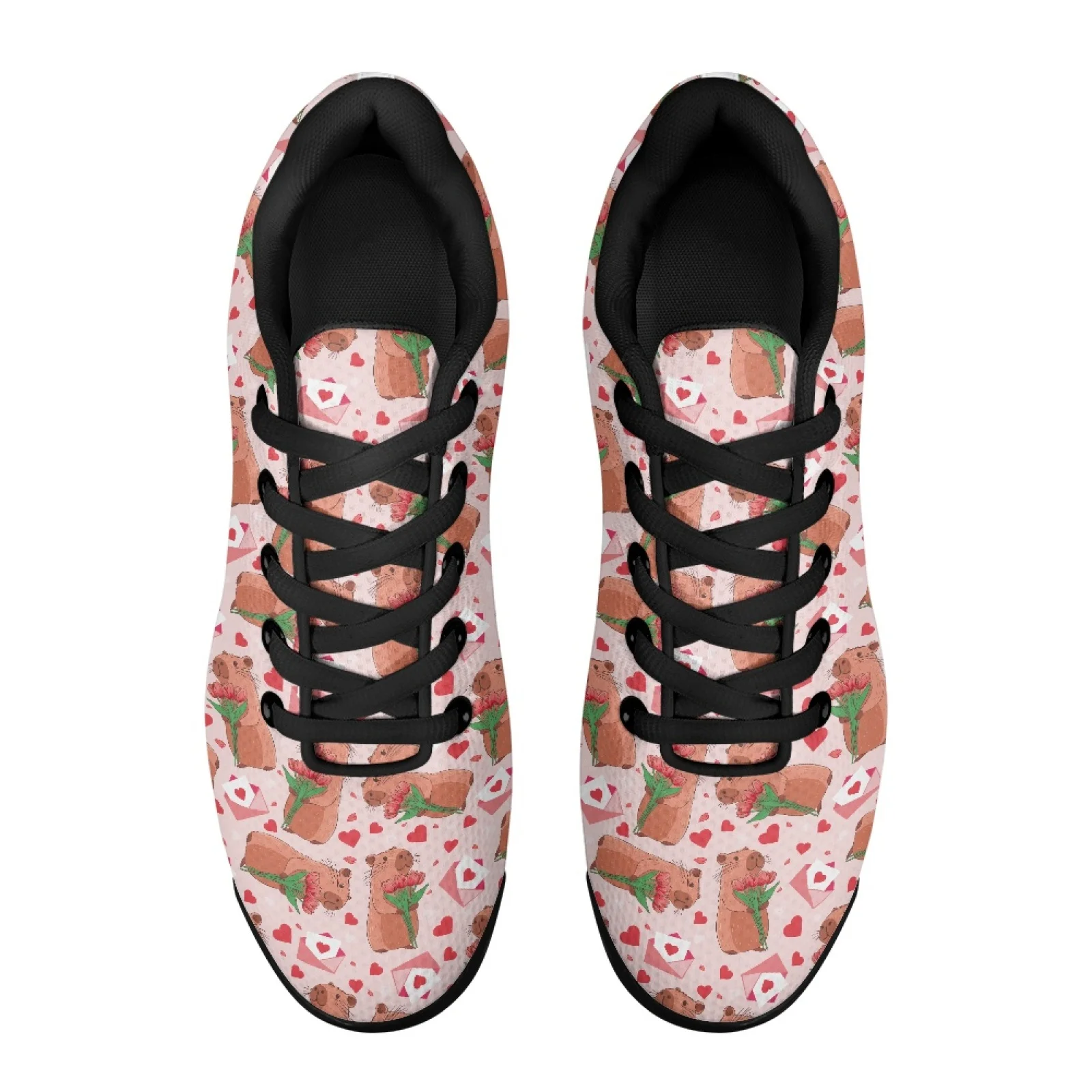 PENSTROLL Rose Guinea Pig Modern Air Cushion Sneakers for Everyday Mesh Casual Shoes Work Sneakers