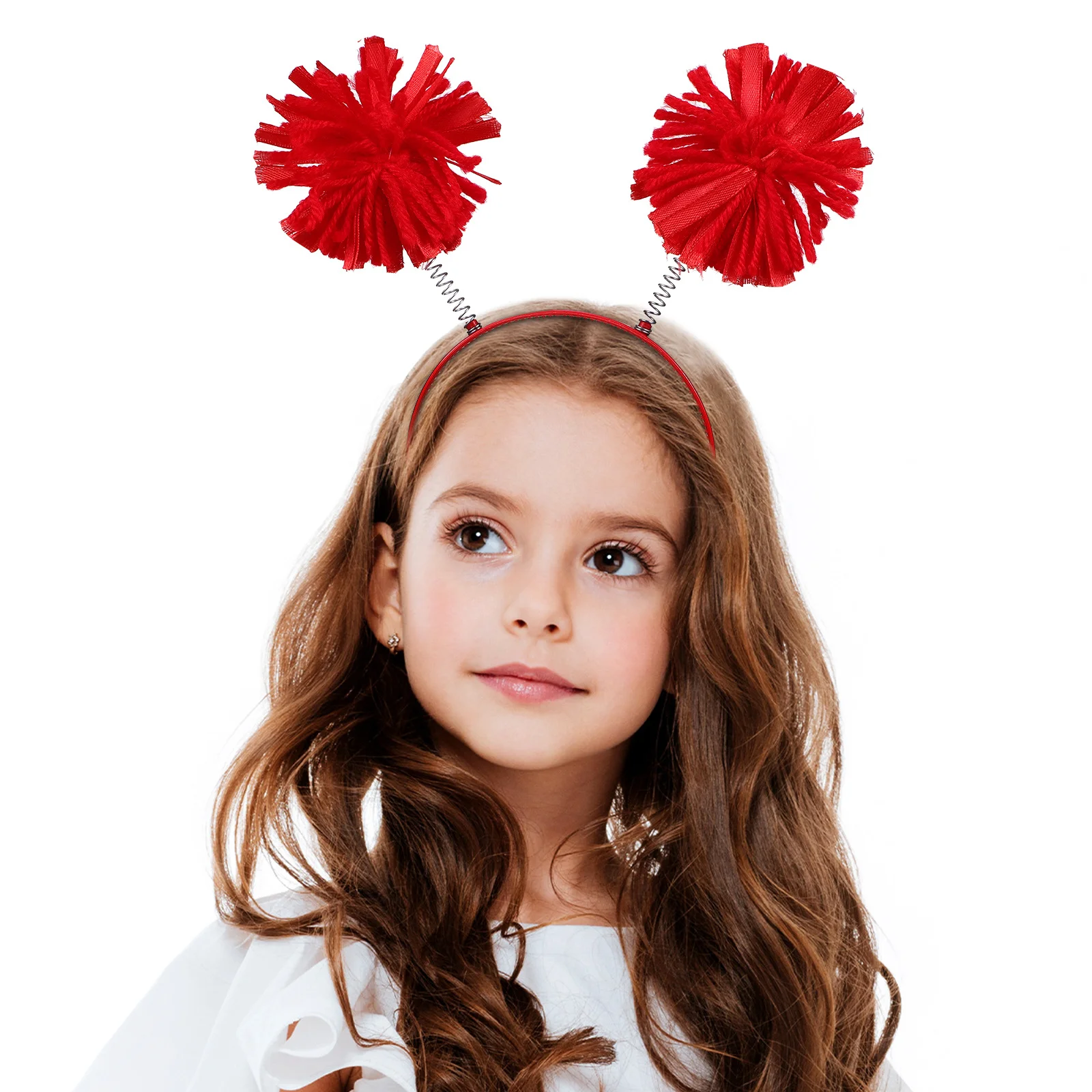 

5pcs Pom Pom Headbands For Adults Cute Bopper Hair Bands Carnival Party Cosplay Headdress Spring Decorations Colored Hair