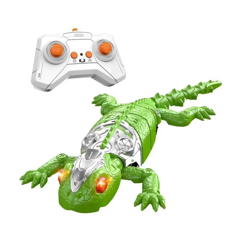 Wall & Ground Crawling Gecko Toy Remote Control Rechargeable With LED Eyes Climbs Up Walls Toys Gift For Kids Wall Crawler Robot
