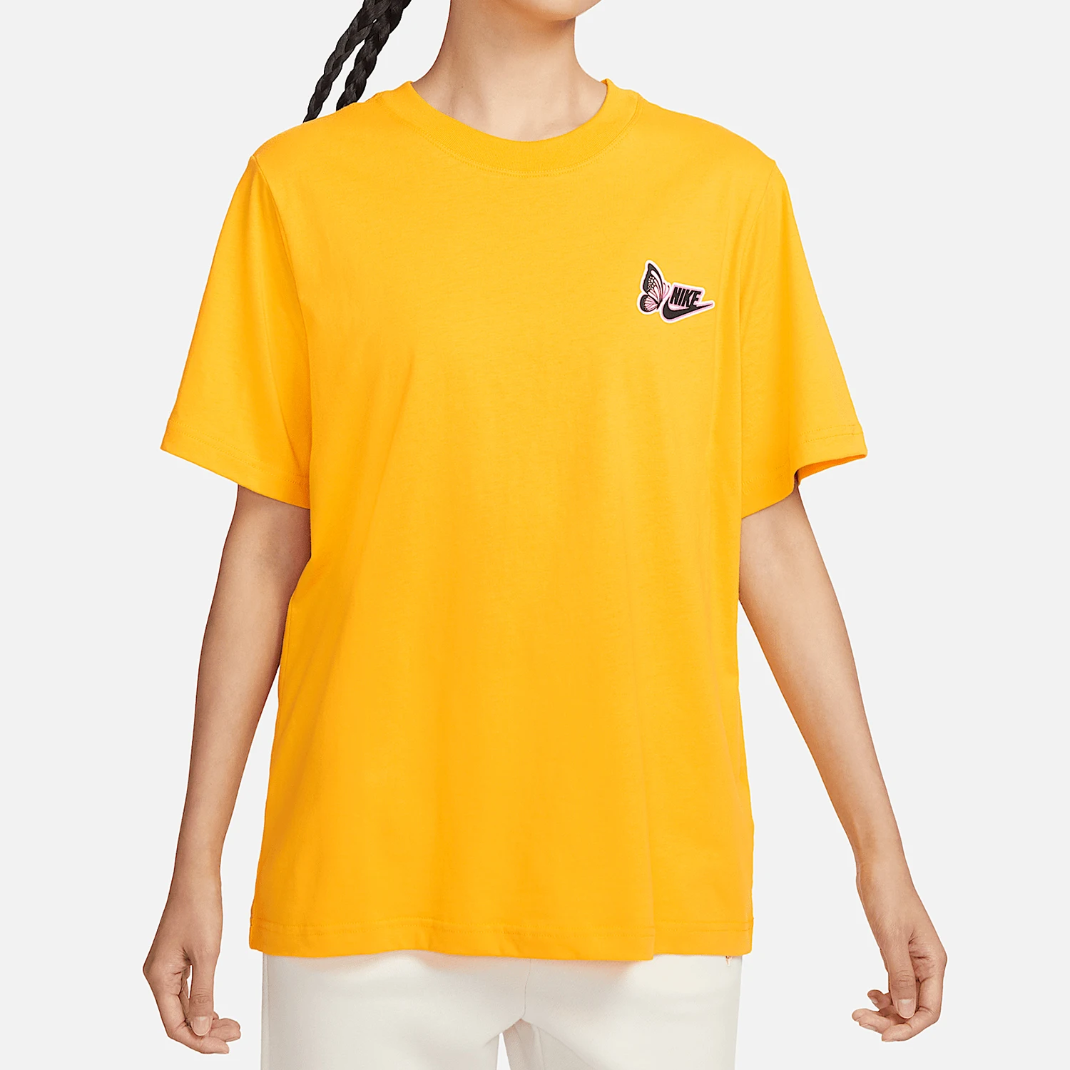 

Nike genuine Women's New Butterfly Letter Print Fashion Short Sleeve T-shirt FD2548-739