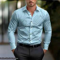 Chemise à manches longues pour hommes 10 couleurs vêtements de bureau d'affaires tissu ample et confortable tendance de la mode XS-6XL super grande taille