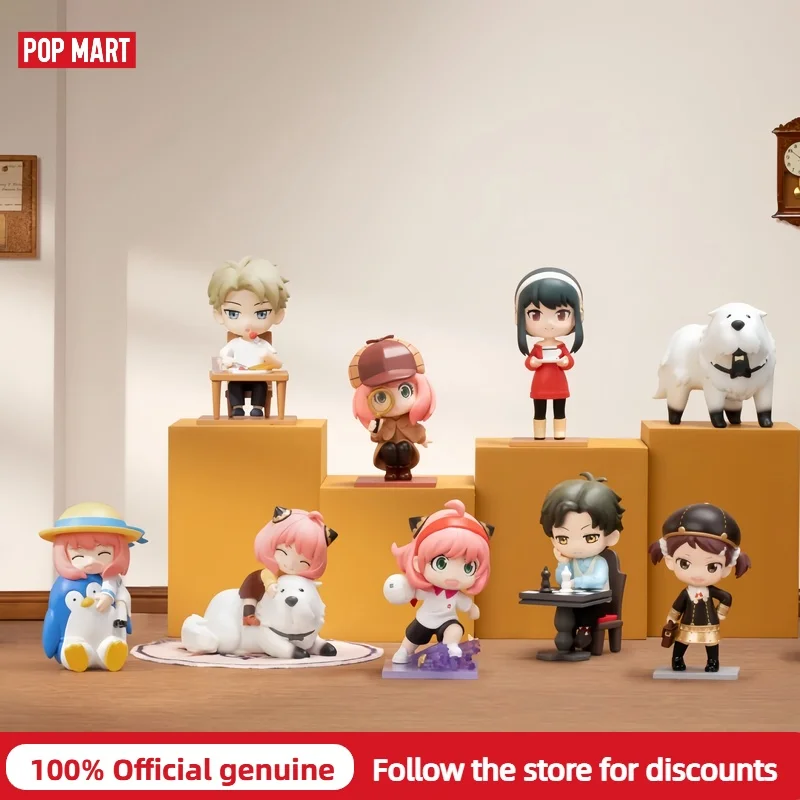 Caja Ciega Original de POPMART, Serie Spy Family Daily Life, Figura de Anime de Anya, Juguete de Moda, Lindo Regalo de San Valentín, Artículo de Colección
