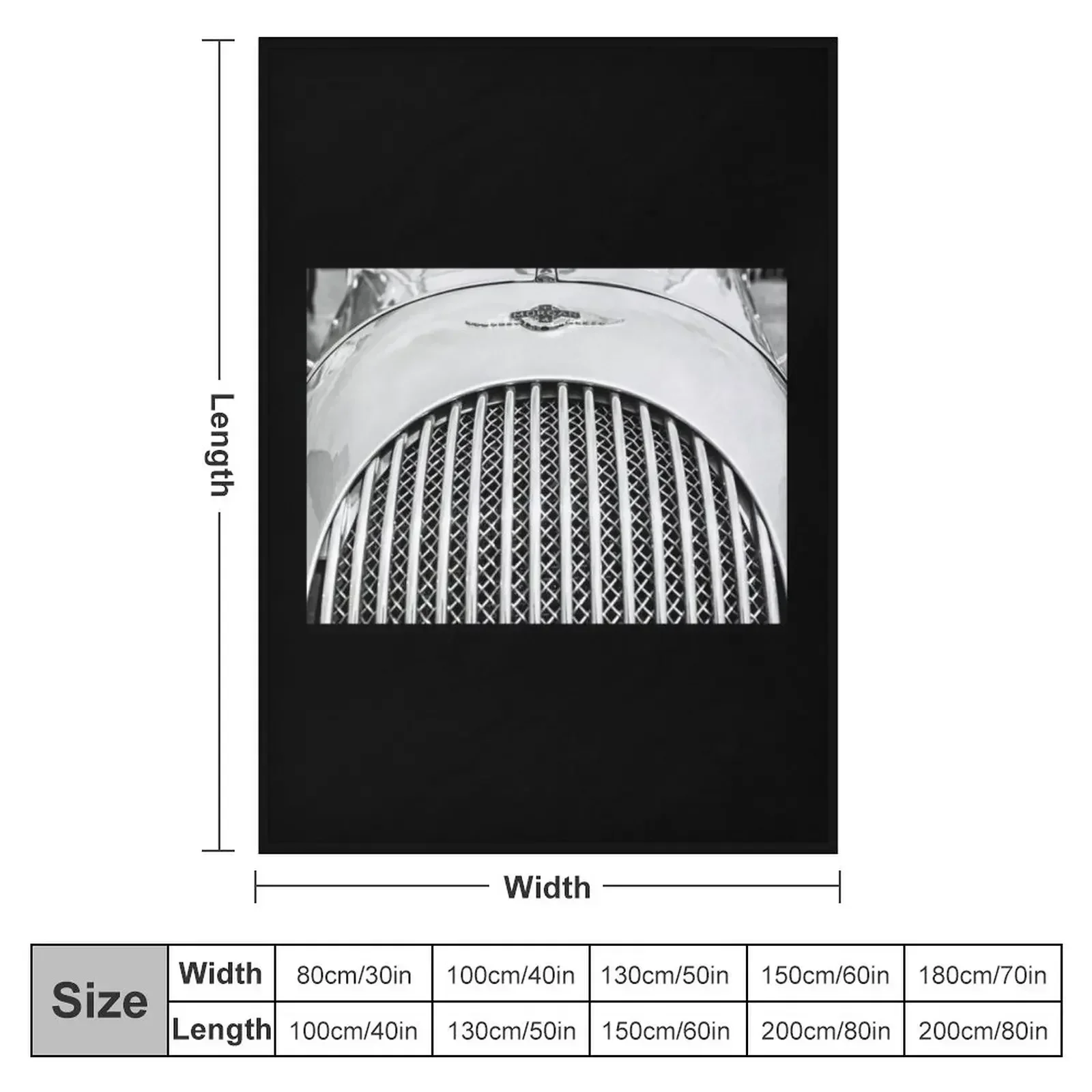 New The Silver Front Grille of a Morgan Plus 4 Throw Blanket Hair Bed warm for winter Heavy Nap Blankets