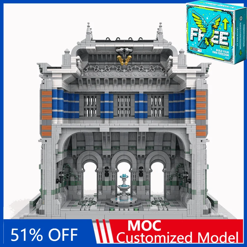 5163PCS London City Scene Model MOC Puzzle British Street Architecture Diorama DIY Assembly Building Blocks Creative Gift Set