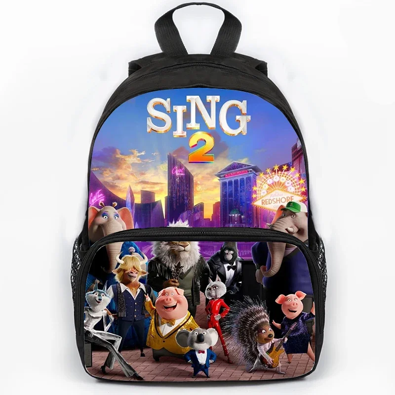 Movie Sing 2 Backpack School Bags Cartoon 3D Print Primary Students Bookbag Travel Bag Boys Girls Schoolbag Children Backpacks