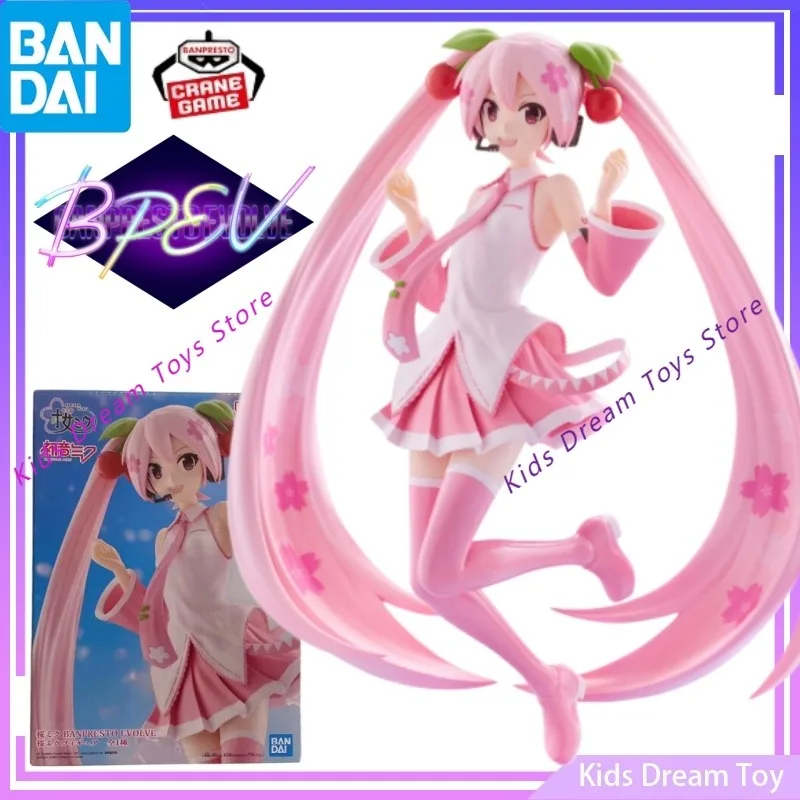 

Bandai in Stock Original BANPRESTO EVOLVE HATSUNE MIKU Cherry Blossom Model Anime Action Figures Toys for Kids Gifts Collectible