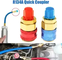 Connecteur à coupleur rapide pour voiture, adaptateurs en laiton, pour climatisation de voiture, réfrigérant, jauge de collecteur AC réglable, R134A 6