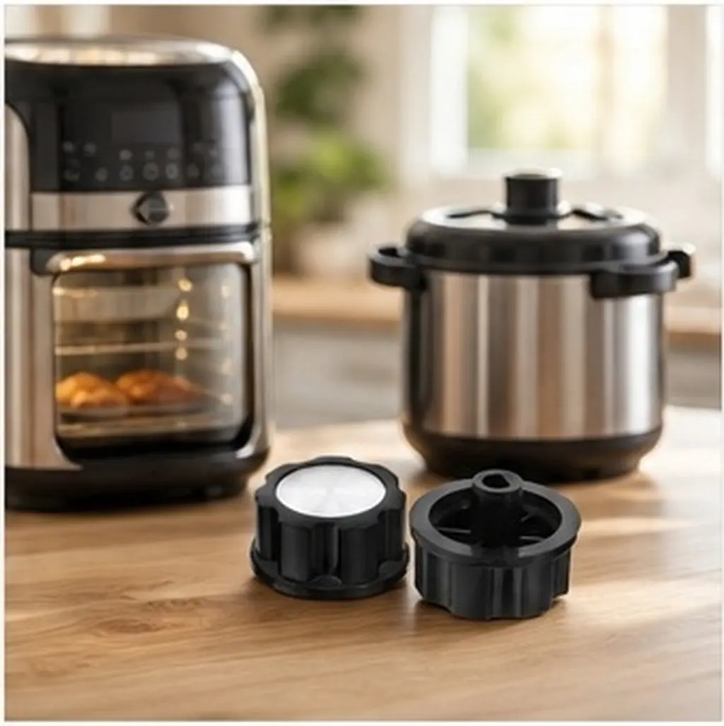 2Pcs Control Knob Button Set Universal Fit Air Fryer Oven Gas Stove Electric Range Pressure Cooker Cooktop Heater Rotary Switch