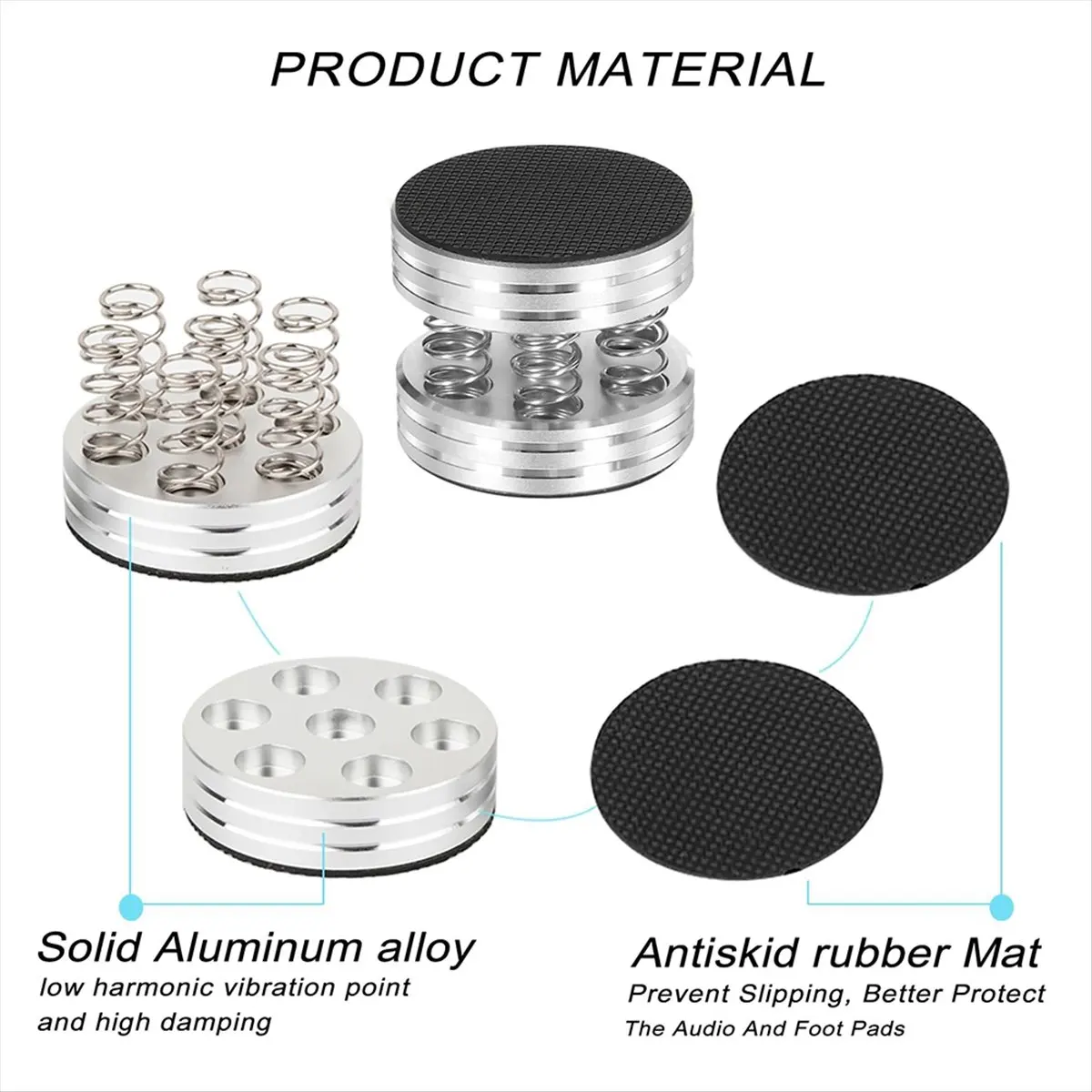 boff-4pcs-hifi-shock-spikes-aluminium-isolation-plaform-feet-spring-damping-pad-for-audio-amplifier-speaker-turntable-player
