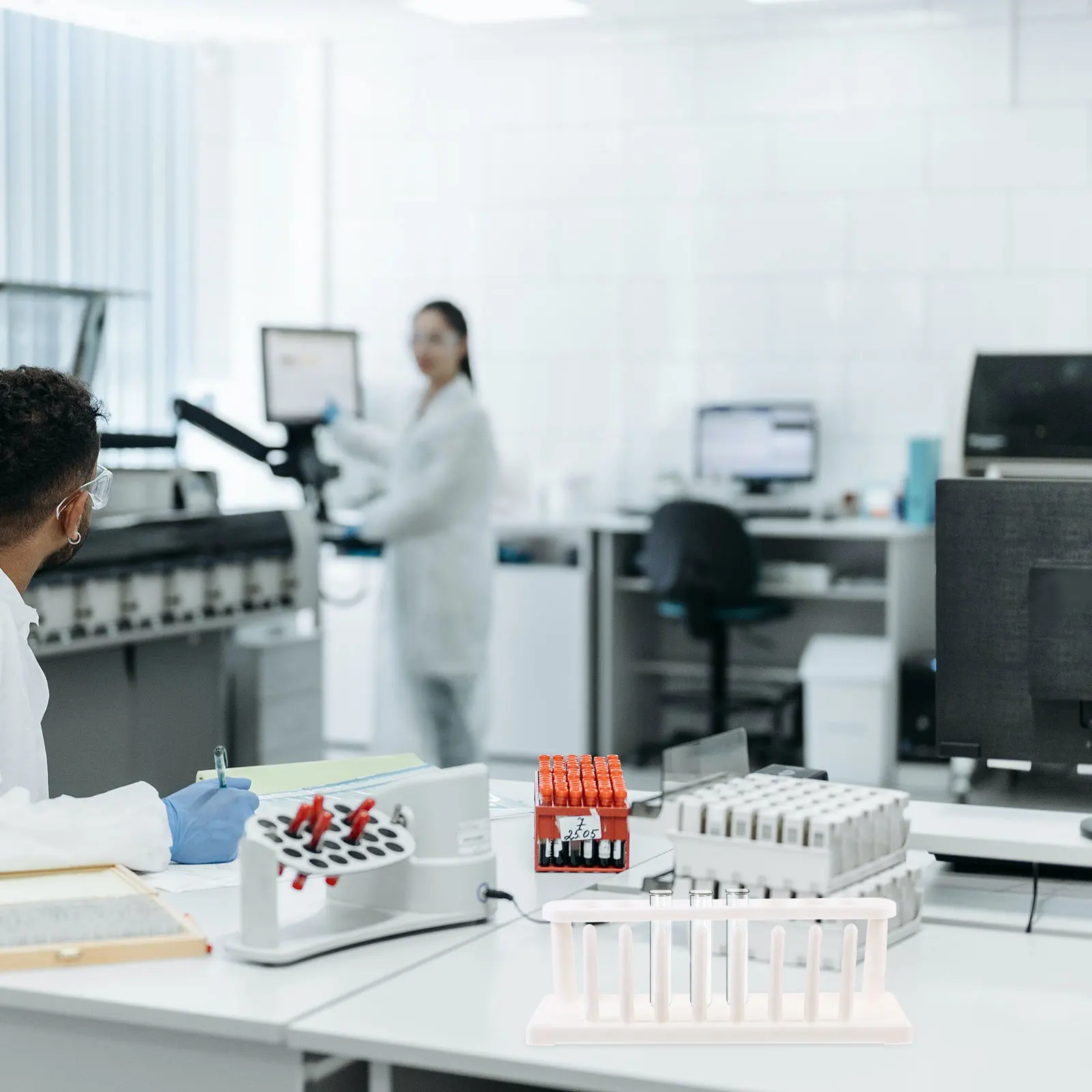 

3Pcs Test Tube Rack Plastic Organizer Durable School Lab Equipment Tidy Centrifuge Tubes Lightweight Test Tube Rack