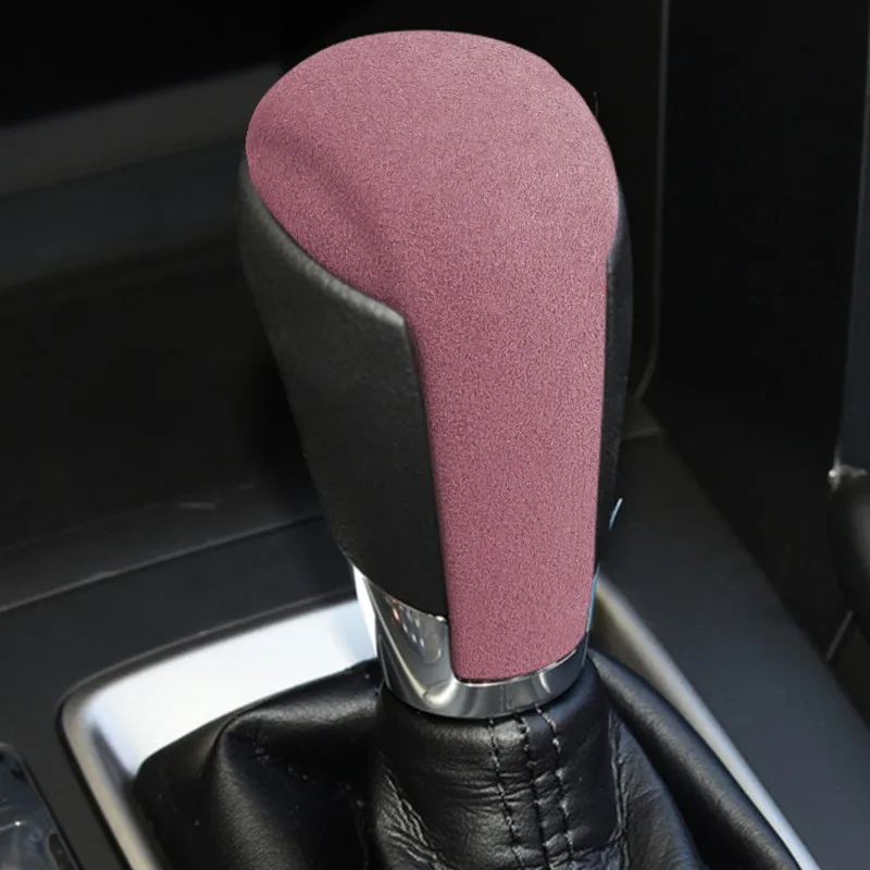 جلد الغزال مقبض ناقل حركة السيارة الغطاء الواقي رافعة تروس السيارة مقبض رئيس لمازدا ATENZA CX-3 CX-4 CX5 CX8 اكسسوارات السيارات #5