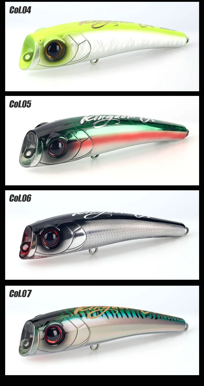 Kingdom Sea Topwater Popper Angelköder 55g 78g 160mm 180mm Schwimmender Wobbler Künstlicher Hartköder für Thunfisch GT Meeresfischerei – Detail 9