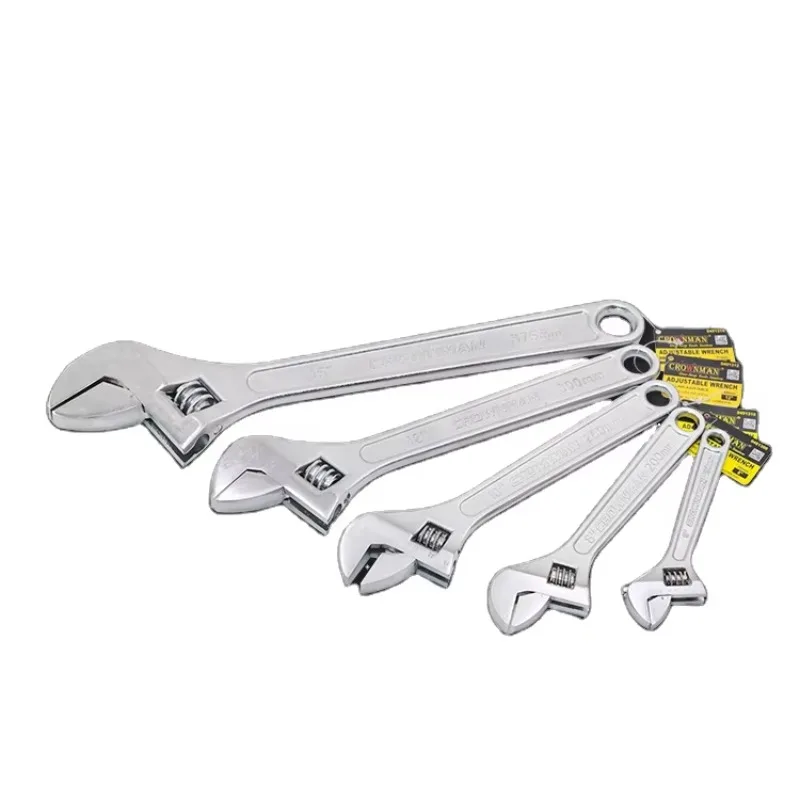 Hand Repair Tool American Type 6/8/10/12/15 Carbon Steel Sliding Adjustable Spanner Wrench