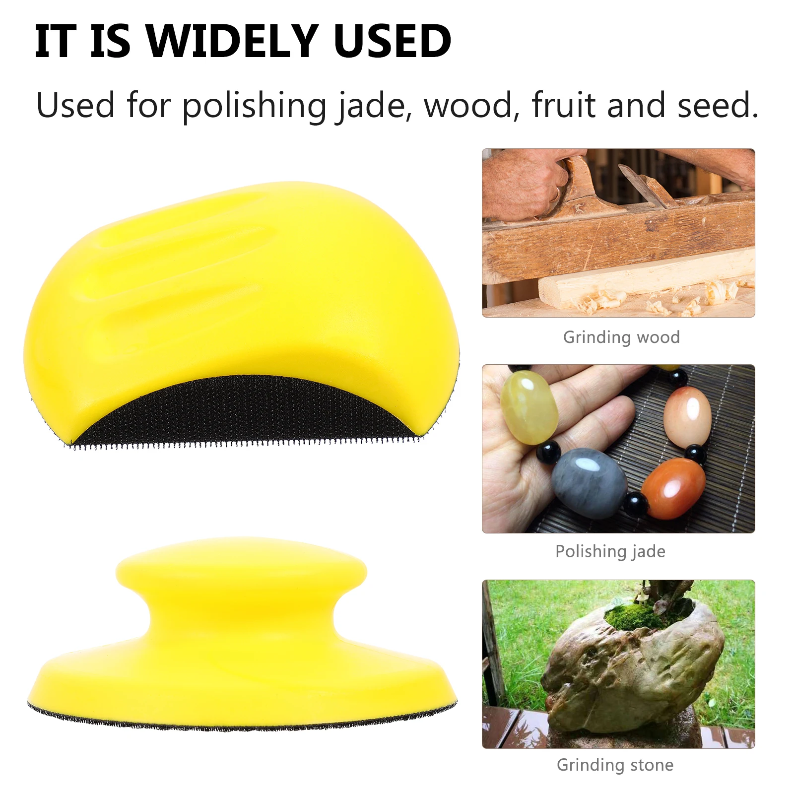 

2pcs Hand Sanding Block Polishing Mouse Hook Backing Plate Pu Foam Manual Grinding Tool For Wood niture Repair