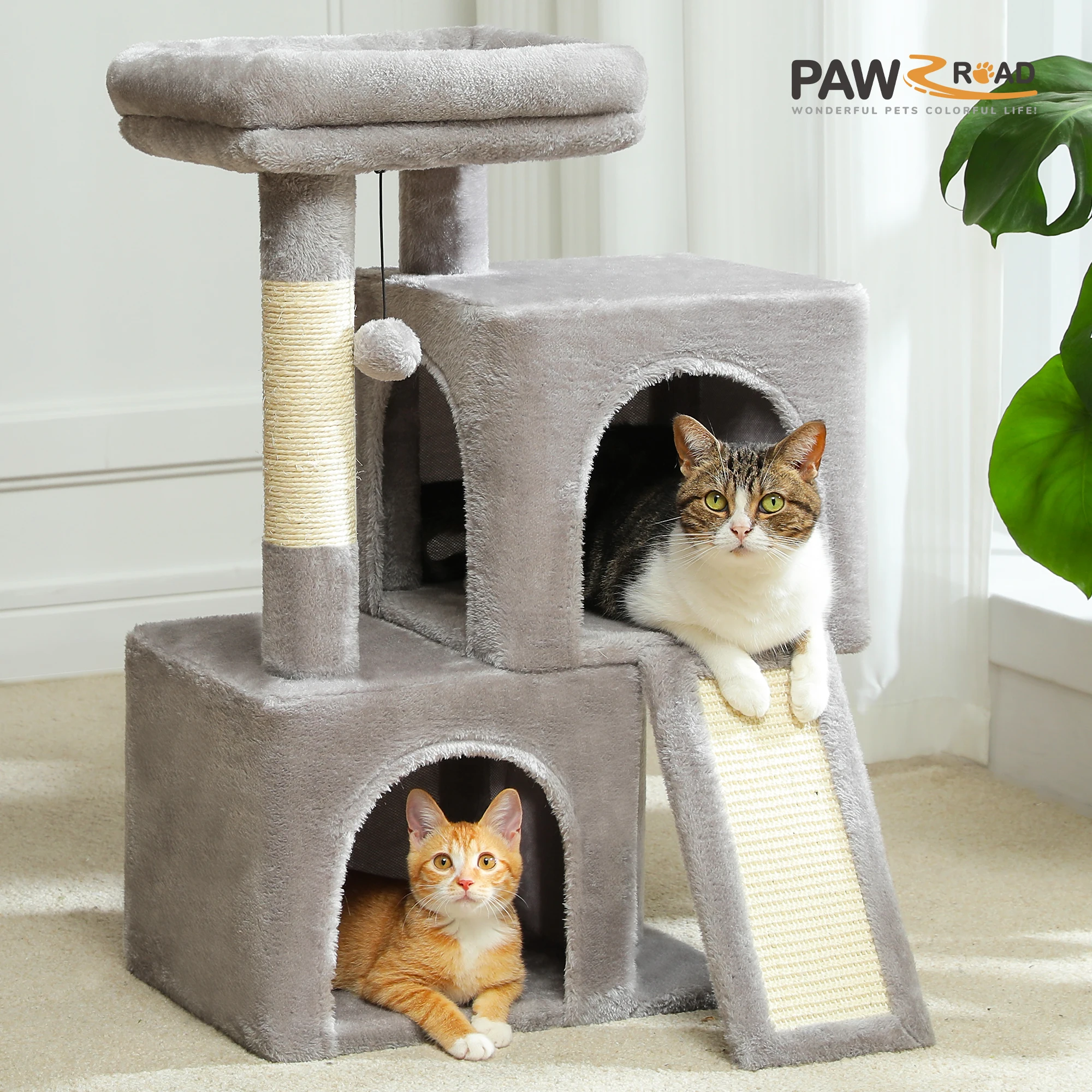 

H77CM Cat Tree with Scratching Posts Perch Cat Condo Cat Tower for Indoor Scraper for Kitten House Accessories for Cats Pet Toy