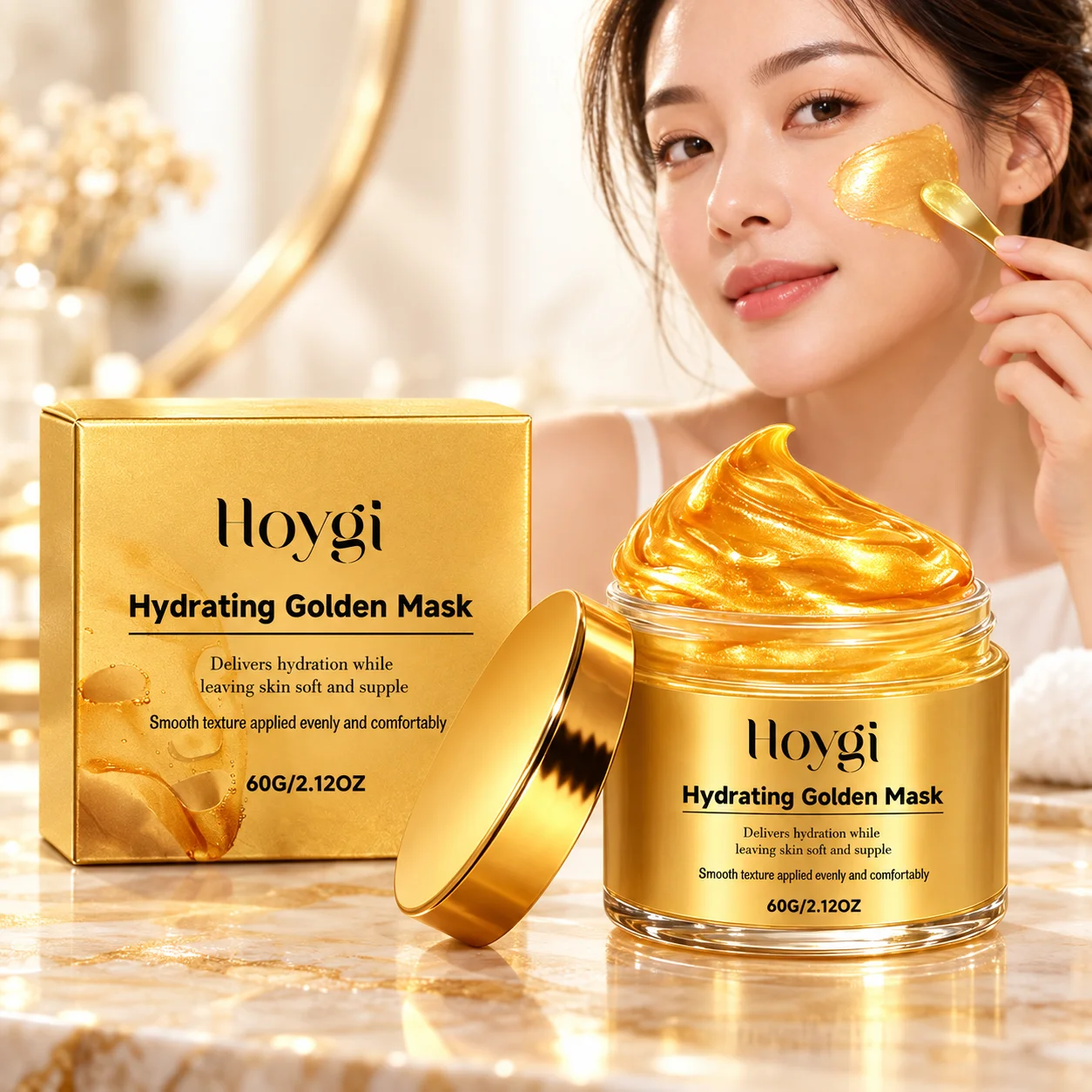 Gold Collagen Peel Off Face Mask Hydrating Skin Care Gentle Deep Cleansing Removes Impurities Smooths Skin Easy to Apply
