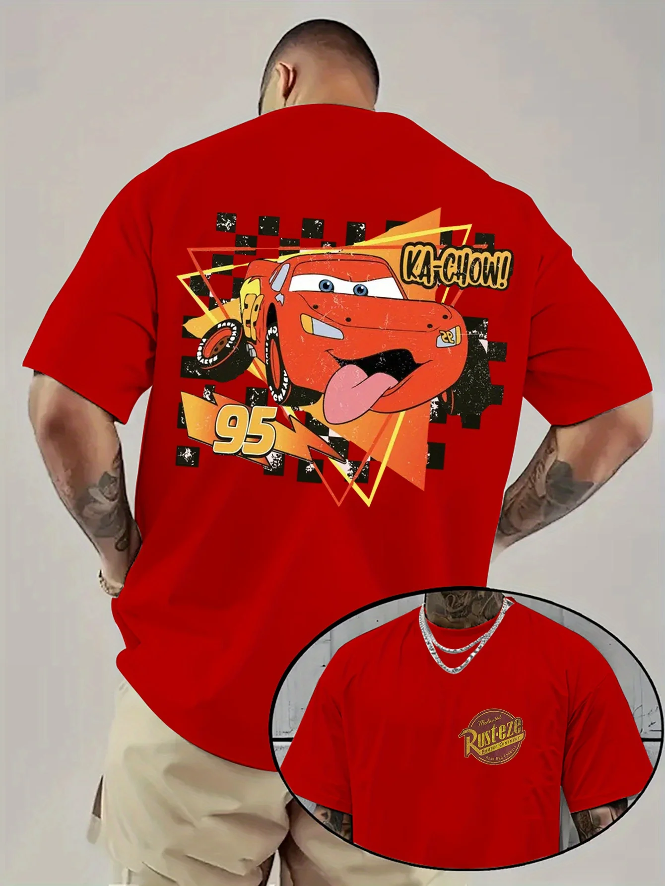 

Disney Stitch Cartoon Collaboration Short-sleeved Men's T-shirt Summer 2D Half-sleeved Stitch Parent-child Outfit