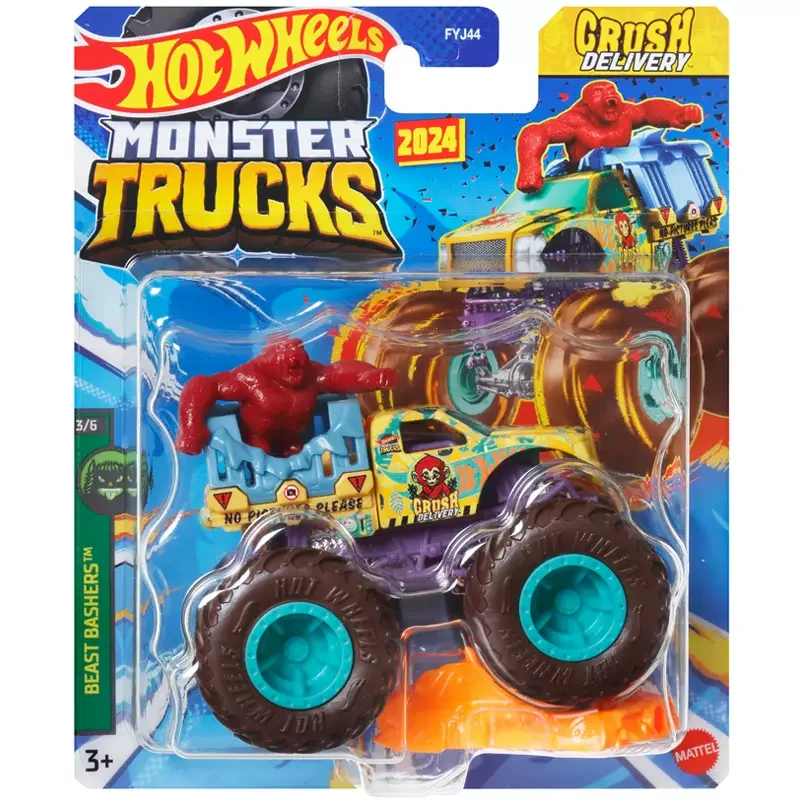 Hot Wheels Monster Trucks Auto Speelgoed Voor Jongens Grote Voet Crush Levering Mandalorian Star War Night Shifter Rodger Dodger Samson Cadeau