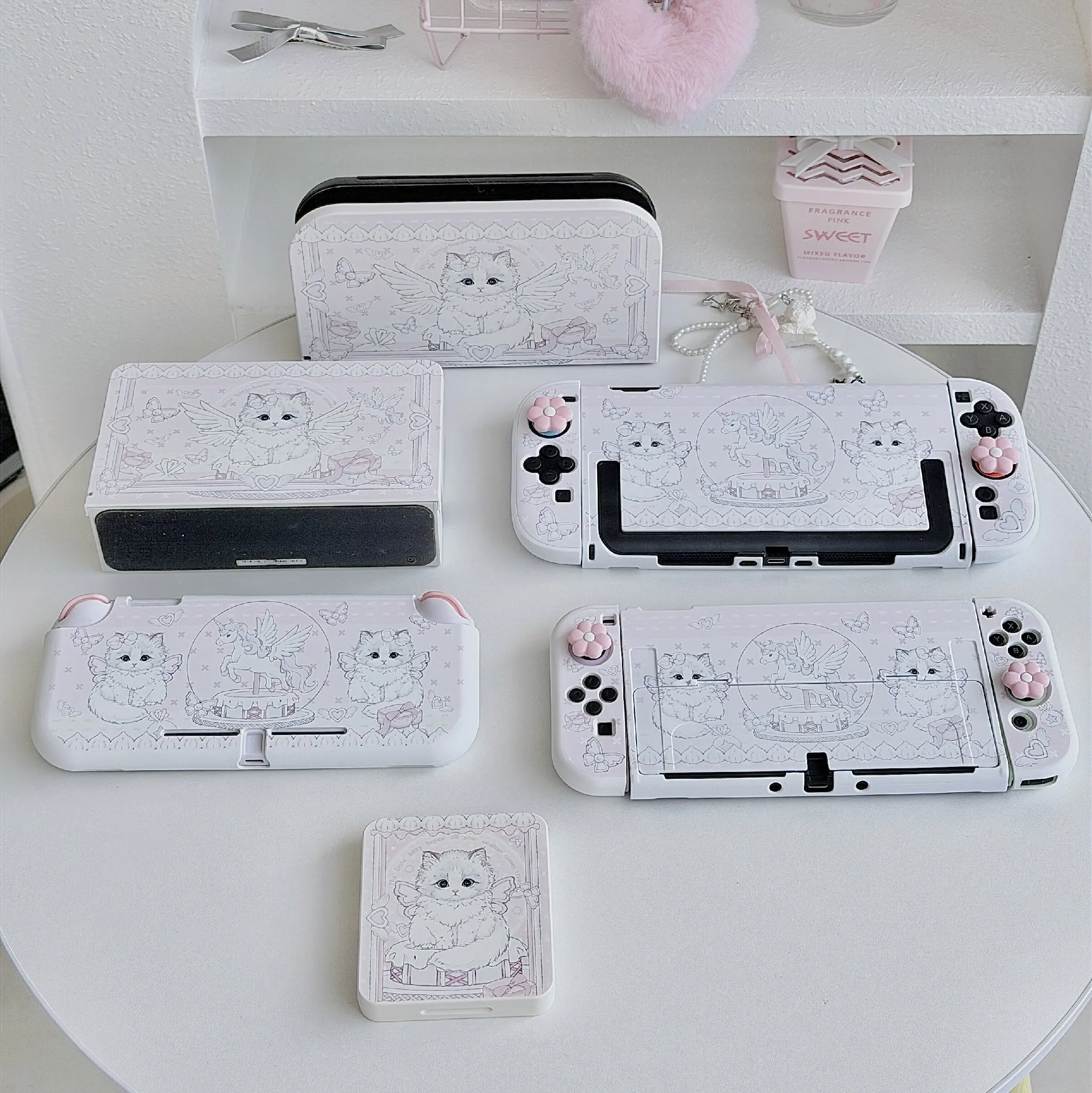 Case Skin for Nintendo Switch 2/OLED/Lite Kawaii Cover Dockable Protective Shell For Switch Controller JoyCon NS Accessories view 6