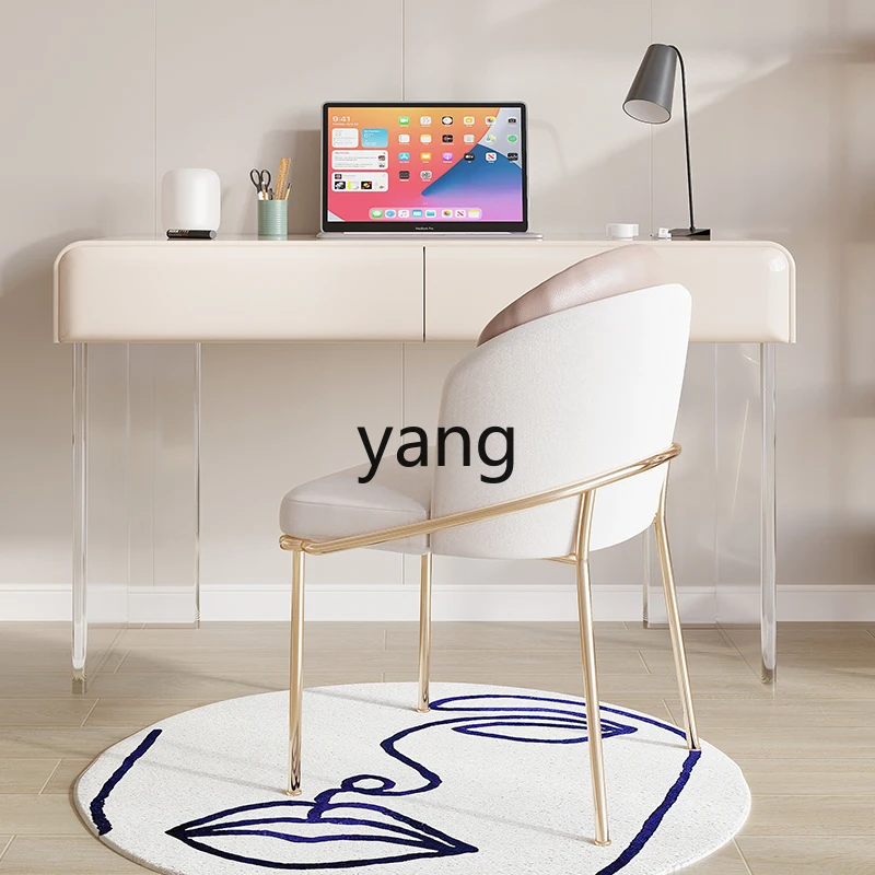 LTT cream style desk high sense modern simple desk home study small apartment writing desk