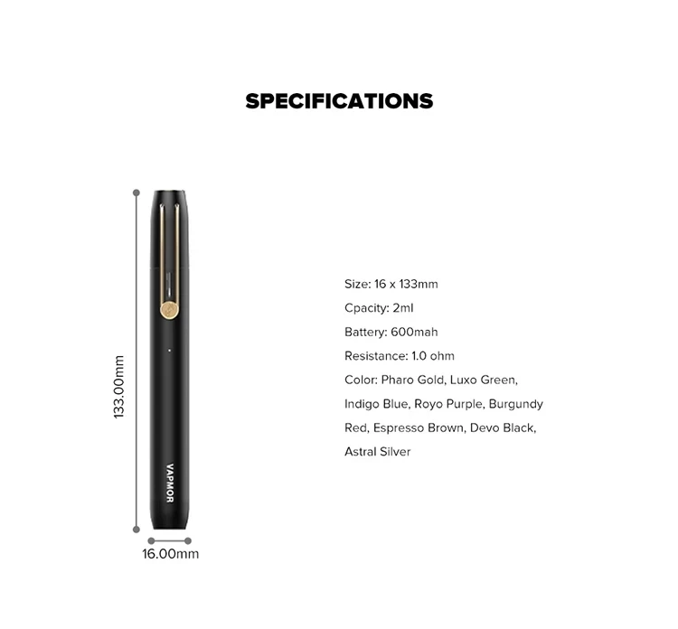 مجموعة نظام Vapmor VPen Pod ، بطارية ، 2 خرطوشة ، vs Caliburn G ، قلم Veiik Airo Vape ، سيجارة إلكترونية ، إزالة ، أصلي #2