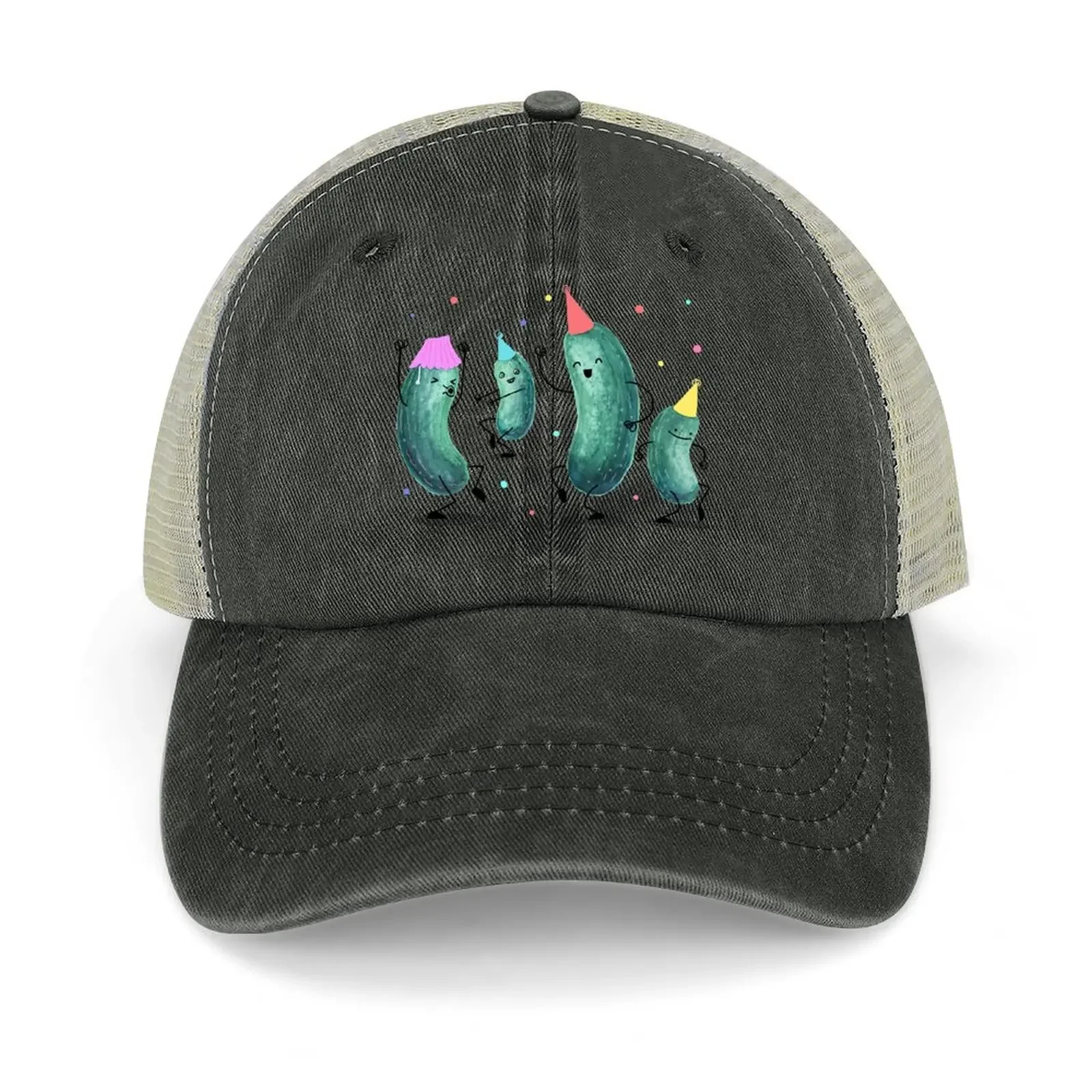 Pickle Party! Cowboy Hat Christmas Hat Icon Men's Women's