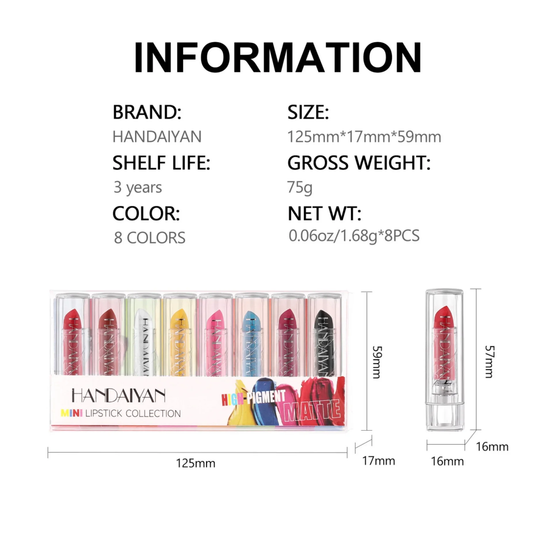 8 個ハロウィンマット口紅セットダークブラックヴァンパイアイエローベルベット口紅顔ボディペインティングクリエイティブ DIY メイクアップ化粧品