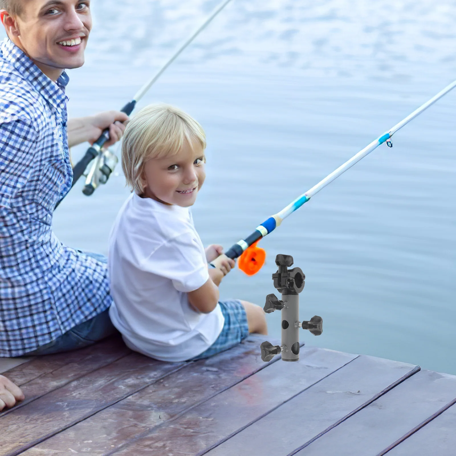 

1Set Fishing Rod Holder Umbrella Stand Bait Plate Adjustable Rack Multi-Function Fishing Tool Support Durable