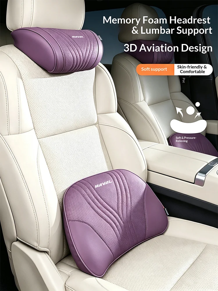 Car Headrest Neck Support Seat Lumbar Cushion Breathable Neck Pillow Waist Pad For Haval Jolion H2 H3 H8 M4 H1 H7 H6 C50 F5 M6