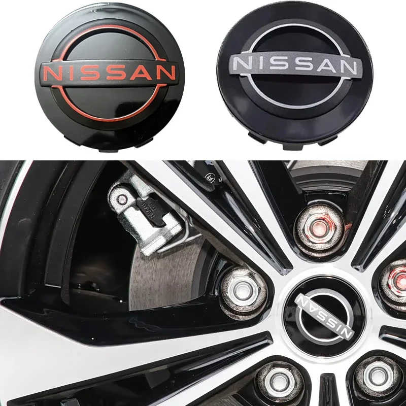 Nouveaux enjoliveurs de moyeu de roue de voiture 54mm/63mm, couvercles de jante modifiés pour Nissan Teana Tiida Sentra X-Trail T32 Qashqai J10 J11 Leaf Juke