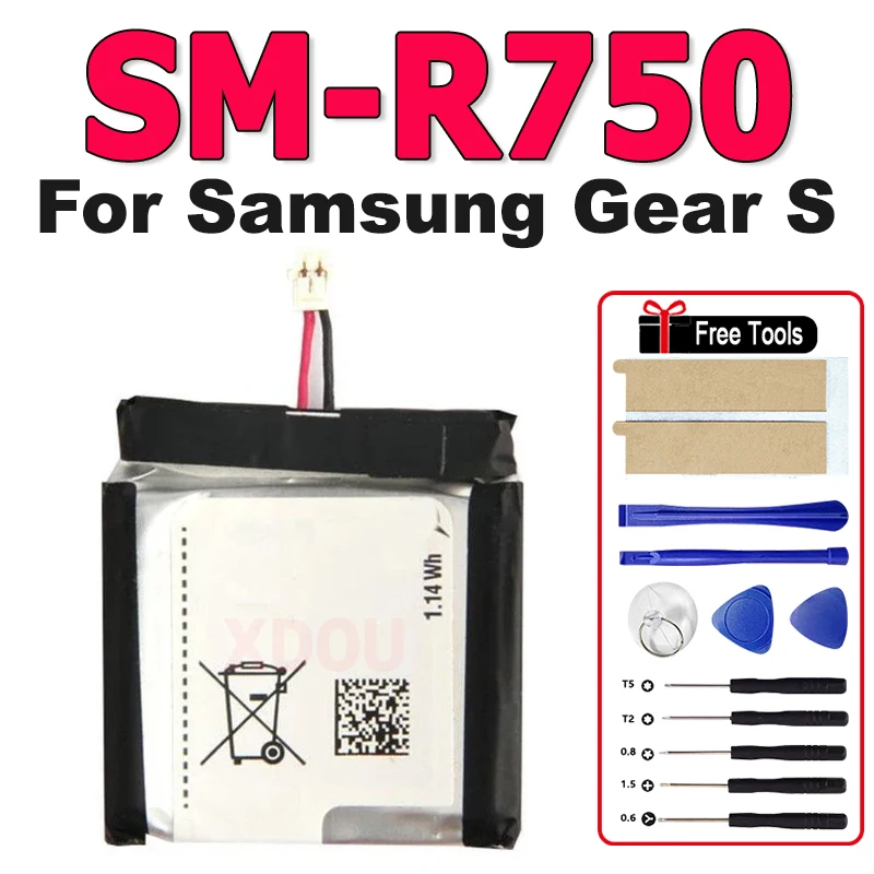 

300mAh New R750 Battery R750 For Samsung Gear S SM-R750 R750 for Replacement Battery + Free Tools