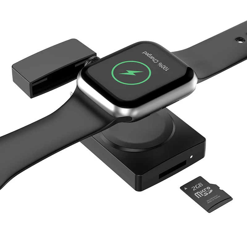Smart Watch Charger Magnetic Wireless Fast Charging TF Card Slot USB Flash Drive Multi Function Portable Data Storage Compatible