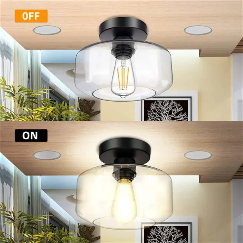 Simple Modern Aisle Lamp with Transparent Cover Bedroom Dining Hall Corridor Farmhouse Lamps American Glass Ceiling Lamp