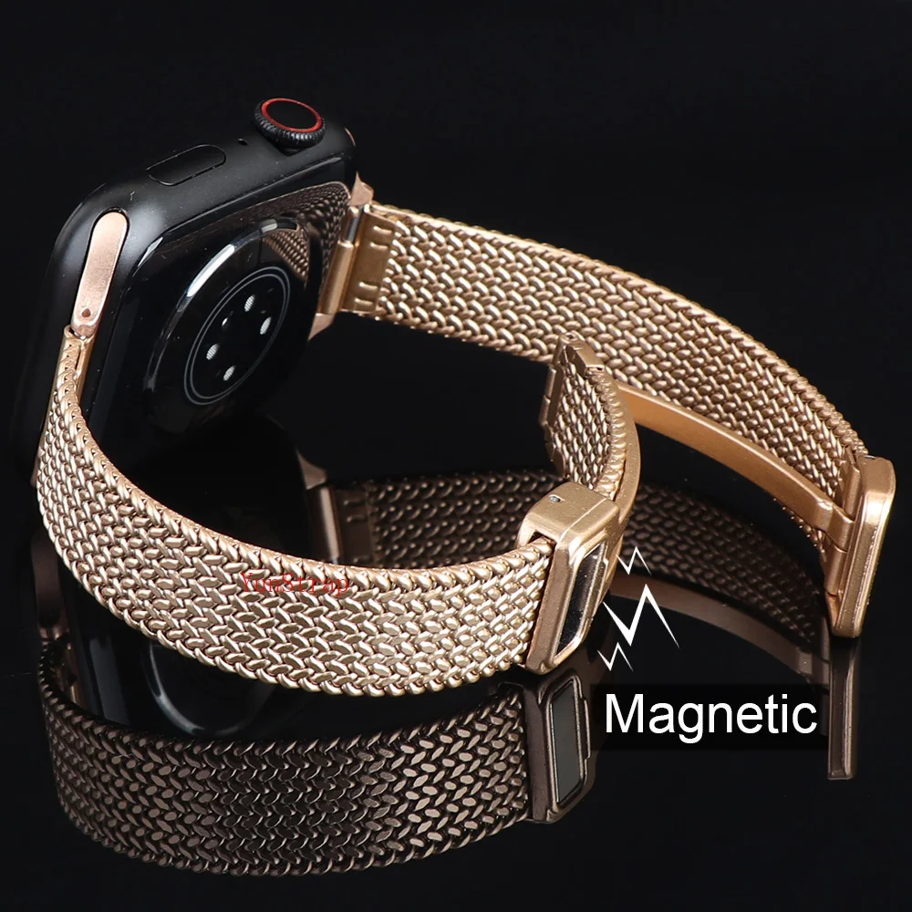 Dünnes Magnetarmband für Apple Watch 49 mm 46 mm 45 mm 44 mm 42 mm 41 mm 40 mm Damenarmband iWatch Ultra 2 SE 10 9 8 7 6 5 4 3 2 Armband
