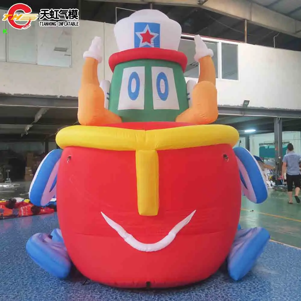 Schneller Versand 6m Riesiges Aufblasbares Dampfschiff-Modell Aufblasbares Boot Replik zur Dekoration