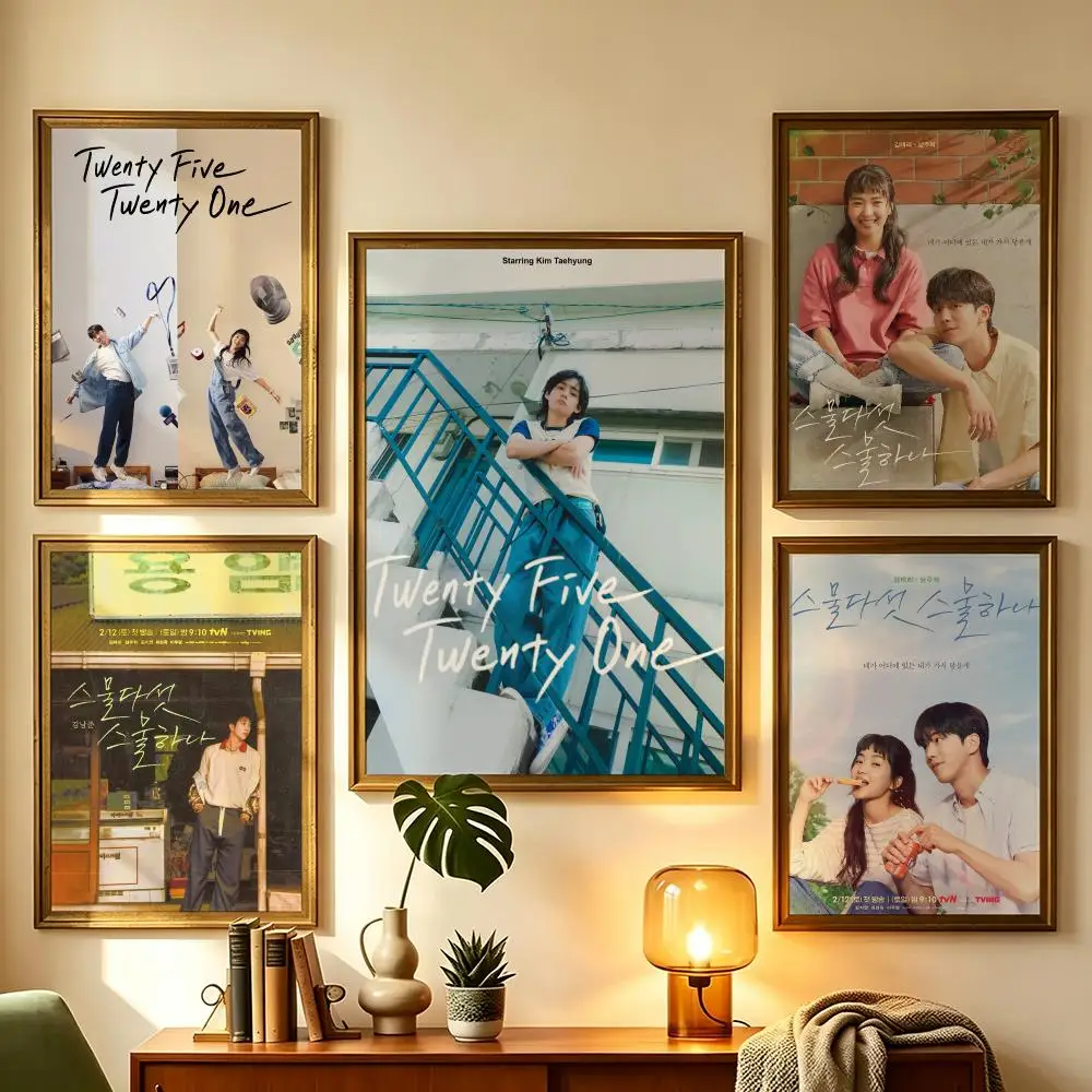 Twenty-Five Twenty-One Aesthetic Kpop Drama Self-Adhesive Poster Waterproof Removable HD Print for Bedroom Living Poster