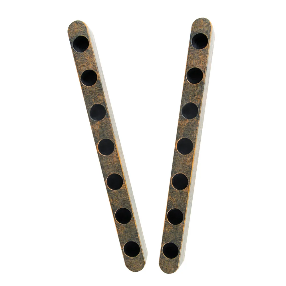 2 قطعة حامل 7 فتحات حامل أنيق لطاولة عشاء الزفاف الديكور حامل الشمعدان مجموعة حاملات الشمعدان