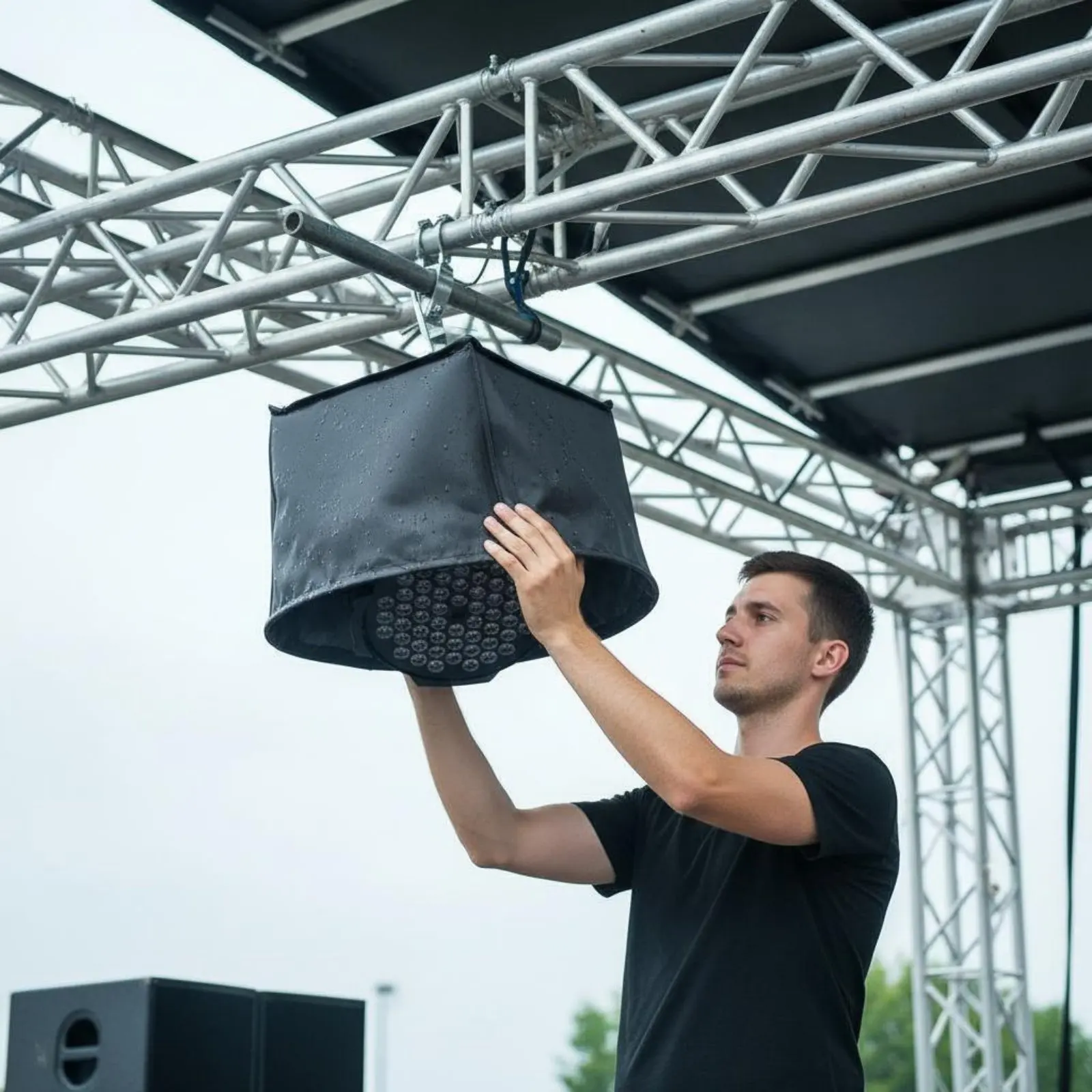 

Waterproof PAR Lamp Cover Retardant Waterproof Par Cover Outdoor Lamp Sleeve Fireproof Lighting Accessory Foldable