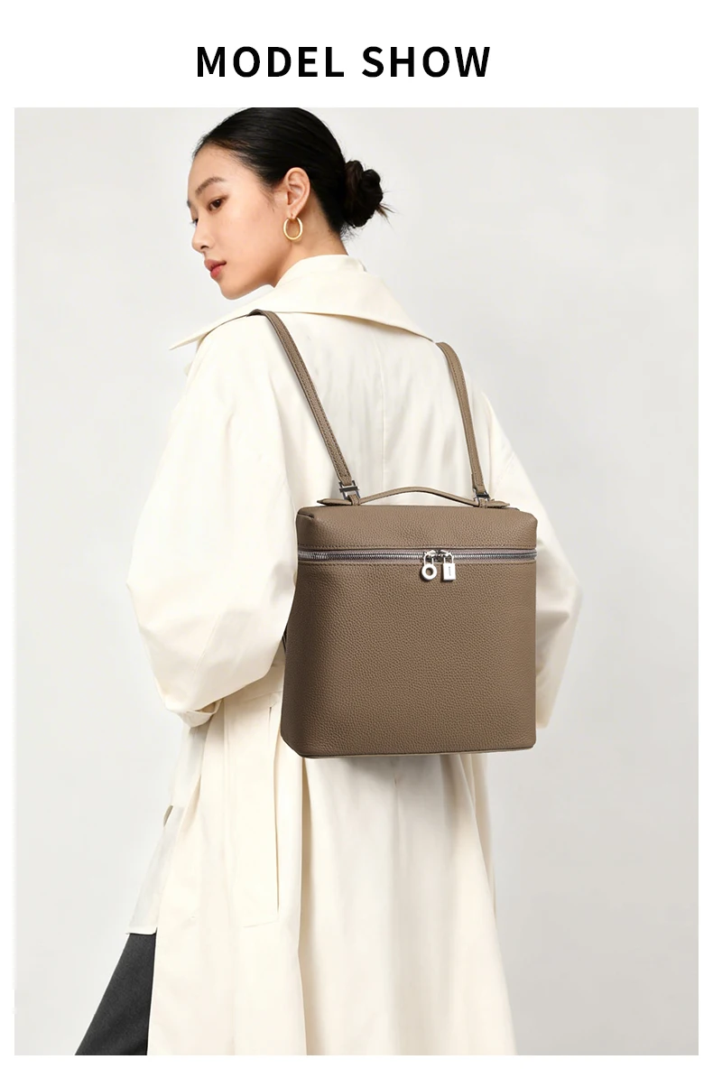Hochwertiger Lederrucksack für Damen, Neues Modell 2026, Modische Große Echtledertasche für Pendlerinnen – Detail 1
