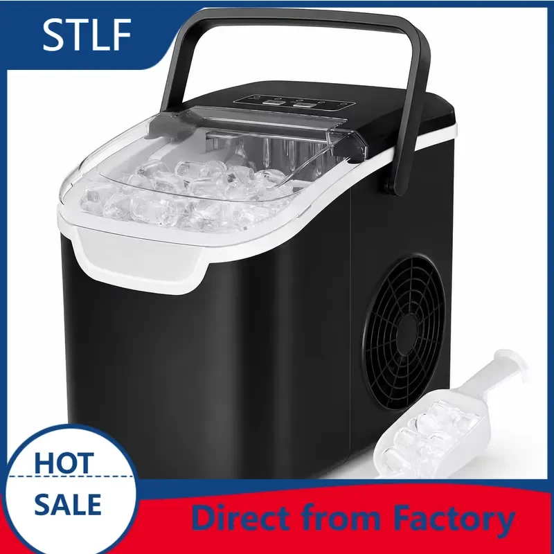 STLF Antarctic Star HZB-12Q Desktop Ice Machine 26lb/day 8 ice cubes 6 minutes | Energy Efficient Portable Handle