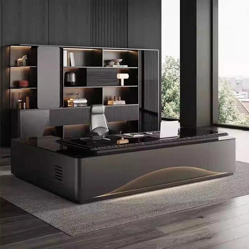 

Executive Reception Office Desk Luxury Executive Modern Computer Office Desk Minimalist Aesthetic Meuble Bureau Home Furniture