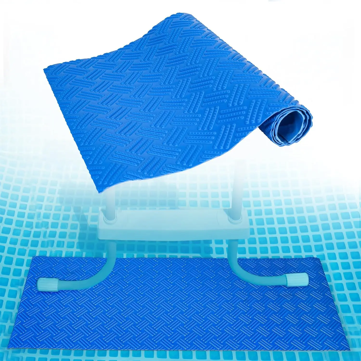 Swimming Pool Ladder Mat, Protective Pool Ladder Pad Step Mat with Non-Slip Texture, 35*9