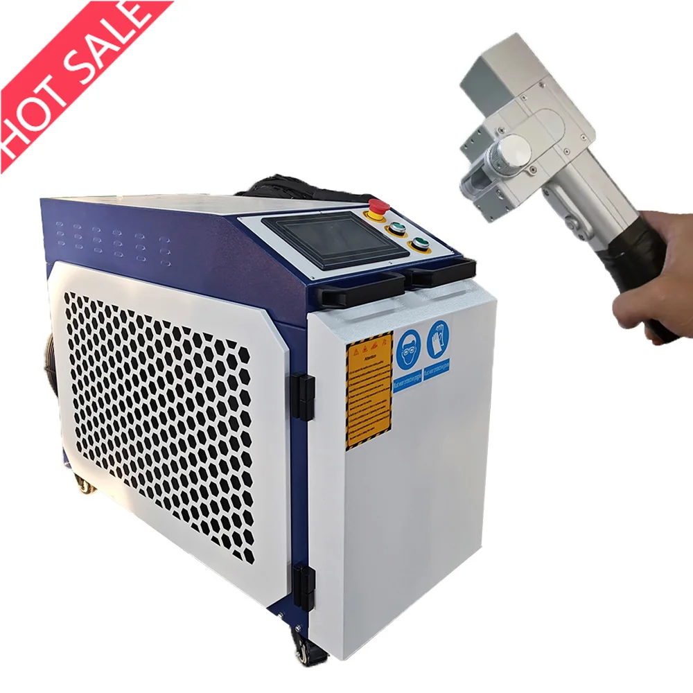Fiber Laser Cleaning Machine, Raycus MAX BWT Laser Source, 300mm Cleaning Width, Water Cooling, Easy Operation